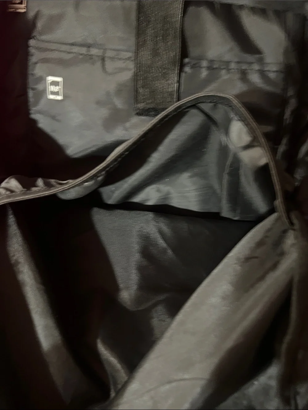 Classic Black Everyday Backpack with Leather Accent